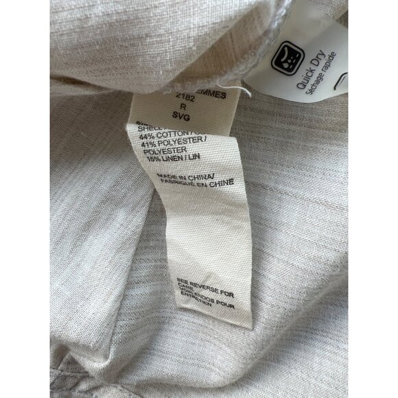 Woolrich Embroidered Peplum Tank Top Women S Cream Linen Blend Boho Hippie Chic - Picture 5 of 7